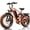 Orange, variant on ESKUTE Electric Bike for Adults, 1200W Peak Motor, 48V 20.8Ah Removable Battery, Up to 80 Miles Range, Full Suspension, 20" x 4.0" Fat Tires, 7-Speed, Black with Phonebag & Lock