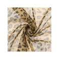 thumbnail image 4 of INSPIRE CHIC Women's Leopard Printed Chiffon Scarves, Square/Long Lightweight Soft Sheer Neck Scarf for All Season 25.6"x25.6" Brown-Square, 4 of 6