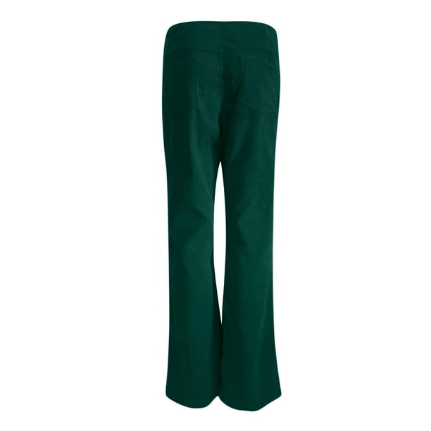 Women Corduroy Flare Pants Elastic Waist Bell Bottom Trousers Brocade Pants,  Red, X-Large : : Clothing, Shoes & Accessories