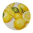 thumbnail image 4 of HAOXIT  Decorative Lemon Print Polyester Round Tablecloth Waterproof Fabric Table Cloth, Table Cover for Dining Room and Party  54-58, 4 of 8