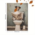 thumbnail image 3 of Dog Reading Newspaper Canvas Wall Art 15.75x11.81 Inches, 3 of 8