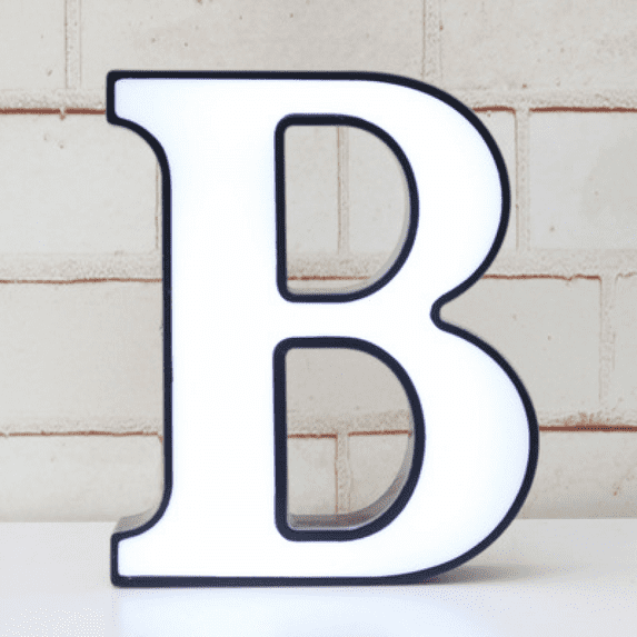 YSITIAN LED Marquee Letter Lights-DIY Marquee Lights Up Letter Signs 26 Alphabet Signs For Wedding, Birthday, Party, Bar Decoration (Letter B) YT-14700