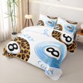 thumbnail image 3 of Castle Fairy Leopard Print Billiards Quilt Full,Sport Theme Full Bedspread Sets,Blue Brown Black, 3 of 7