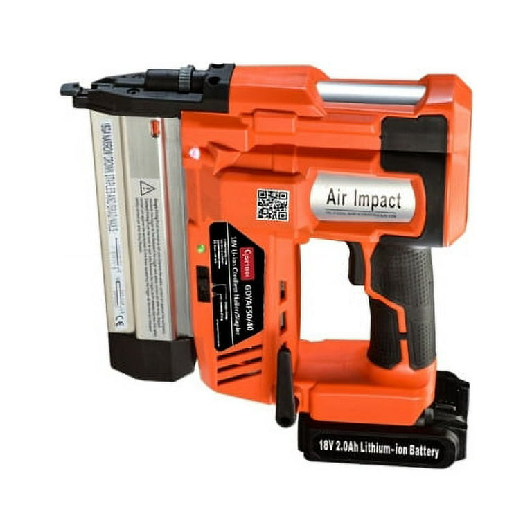 18 Volt Dc 18 Gauge Cordless Brad Nailer Stapler Kit 2 In 1