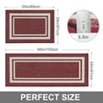 thumbnail image 3 of FloorHug Kitchen Rugs and Mats 2 Pieces, 24"x35"+24"x60", Stain-Resistant and Absorbent Kitchen Mats Non-Slip, Machine Washable Kitchen Floor Mat, Rugs for Kitchen, Floor and Home, Red, 3 of 9