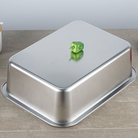 LEORX Enhanced Durability Stainless Steel Buffet Server Tray for Home and Commercial Use