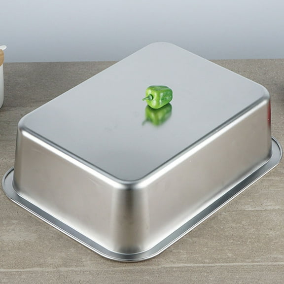 LEORX Enhanced Durability Stainless Steel Buffet Server Tray for Home and Commercial Use