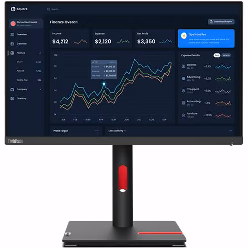 Lenovo ThinkVision T22i-30, 1920 x 1080, Raven Black, 63B0MAT6US