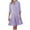Purple, variant on SnnmBlm Womens Striped Button Down Midi Shirt Dress Casual Loose Cuffed Long Sleeve Mid Long Dresses Yellow XL