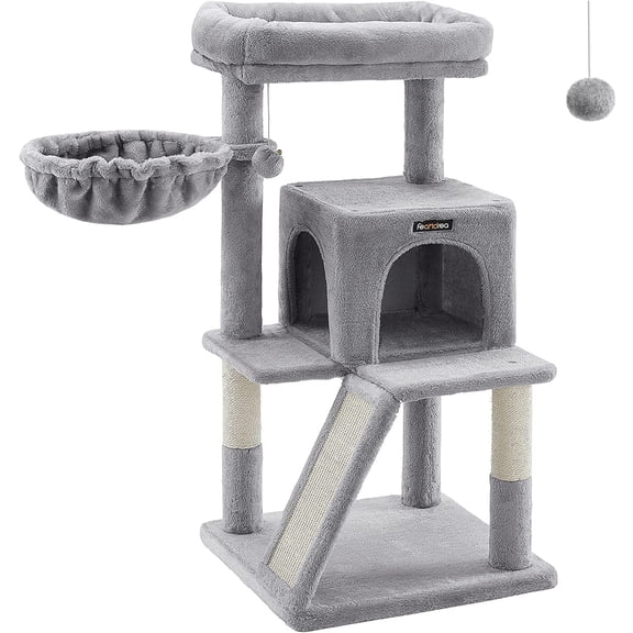 37.8-Inch Cat Tree Cat Condo Small Cat Tower with Widened Perch for Large Cats Indoor