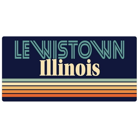 

Lewistown Illinois 5 x 2.5-Inch Fridge Magnet Retro Design