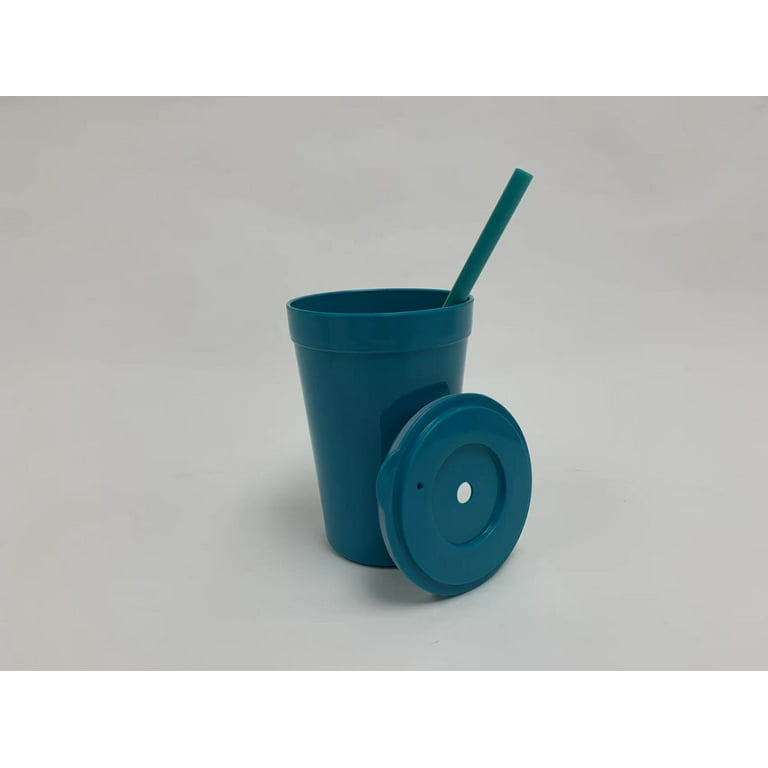 15oz Plastic Wildflower Kids' Swirly Straw Cup - Pillowfort 1 lb