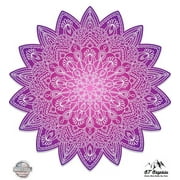 Detailed Mandala Beautiful Flower Design - 3" Vinyl Sticker - For Car Laptop I-Pad Phone Helmet Hard Hat - Waterproof Decal