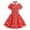 Red, variant on HNMKIU Retro Polka Dot Girls Dress Short Sleeve Turn Down Collar Swing Style Party And Performance Outfit Red,7-8 Years