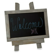 The Lucky Clover Trading Mini Wooden Chalkboard with Easel Sign, Grey