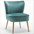 thumbnail image 3 of US Pride Furniture Sauter 23.2" Wide Mid-Century Modern Microfiber Accent Chair, Teal, 3 of 5