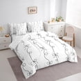 thumbnail image 3 of Manfei Kawaii Bow Bedding Comforter Set 7-Piece,Princess Bowknot Queen Bedding Sets,Black White Queen Sheet Sets,Ultra Soft Room Decorative Reversible, 3 of 7