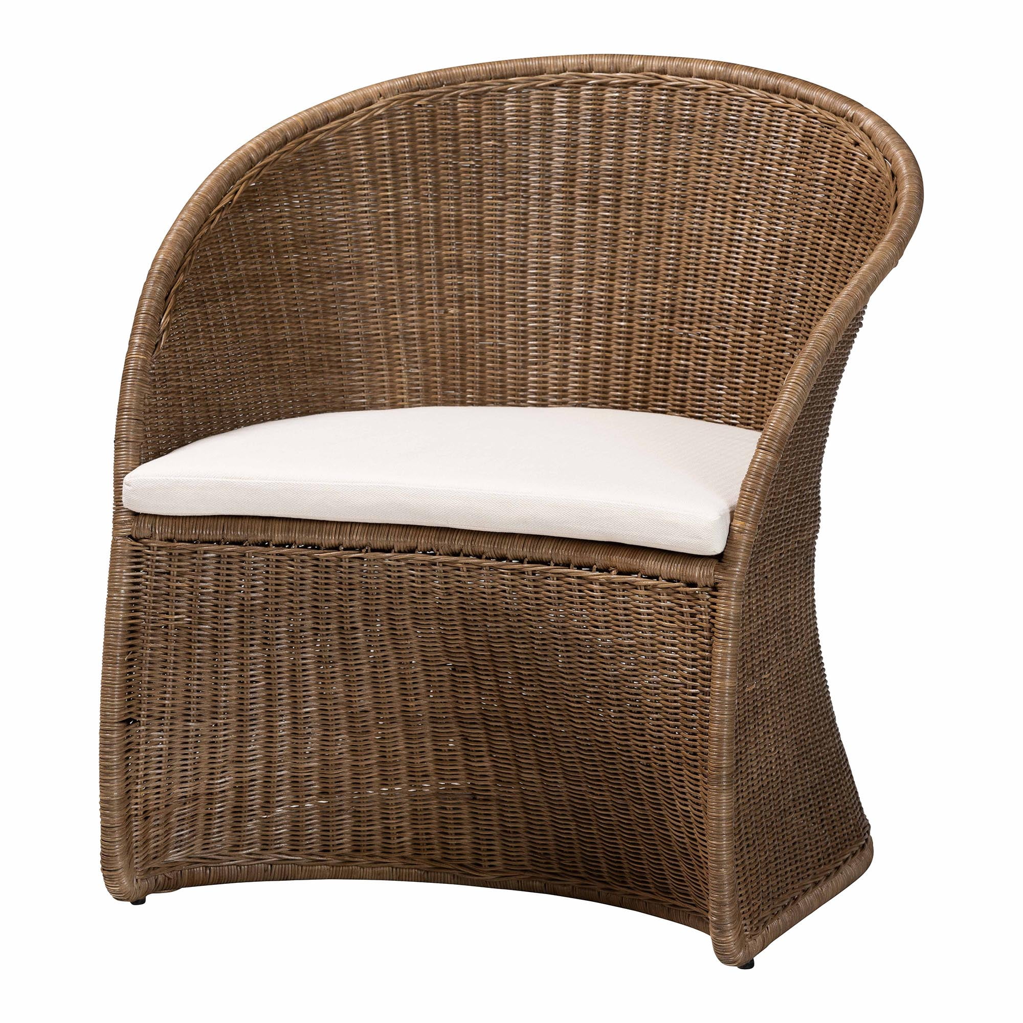 bali & pari Kintamani Boho Accent Chair, Greywashed