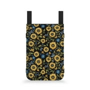 COEQINE Sunflower Crutch Case Butterfly Forearm Crutch Bag Pouch Accessory Crutch Carryon Pouch Easy to Clean Walking Cane Pouch for Outdoor Underarm Crutch Holder