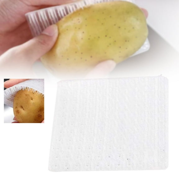 Vegetable Brush,Flexible Fruit Scrubber Multi-Use Food Cleaning Kitchen Gadget Home Produce Washer,White,1PC