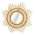 thumbnail image 2 of Wall Mounted Rattan Mirror, Practical Star Shape Wall Decor Rattan Mirror   for Hallway, 2 of 7