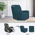 thumbnail image 3 of Easy-Going Jacquard Stretch Sofa Slipcover Non Slip Couch Cover, Recliner Size, Deep Teal, 3 of 6