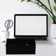 thumbnail image 1 of TABLETREANDS Cosmetics Desk Organizer Box De Material Duradero En Color Negro Para Uso En Casa, 1 of 8