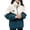 Green, variant on Joernso Women's Fuzzy Fleece Jacket Zip Up Stand Collar Sherpa Coat Fall Winter Color Block Warm Outerwear with Pockets