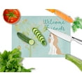 thumbnail image 2 of Carolines Treasures BB7620LCB Welcome Friends Gold Springer Spaniel Glass Cutting Board, Large, 2 of 2