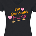 thumbnail image 4 of Inktastic I'm Grandma's Favorite with Arrow and Hearts in Pink Women's V-Neck T-Shirt, 4 of 5