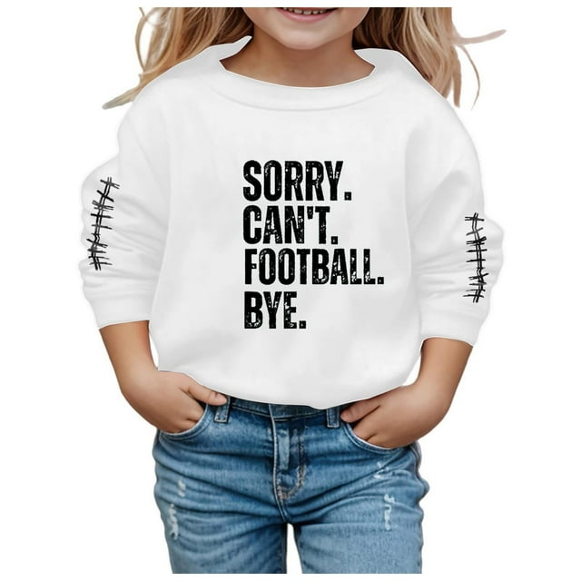 PMVFHDE Chandail en Molleton Col Rond Automne Garçon Fille Unisexe Manches Longues Chandail en Molleton Doux Graphique Enfants Mignon Pull Col Rond Vêtements Blanc,160