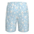 thumbnail image 6 of Kdxio Cute Bunny Pattern Mens Casual Shorts - Drawstring Summer Beach Sports Shorts for Men, 6 of 9