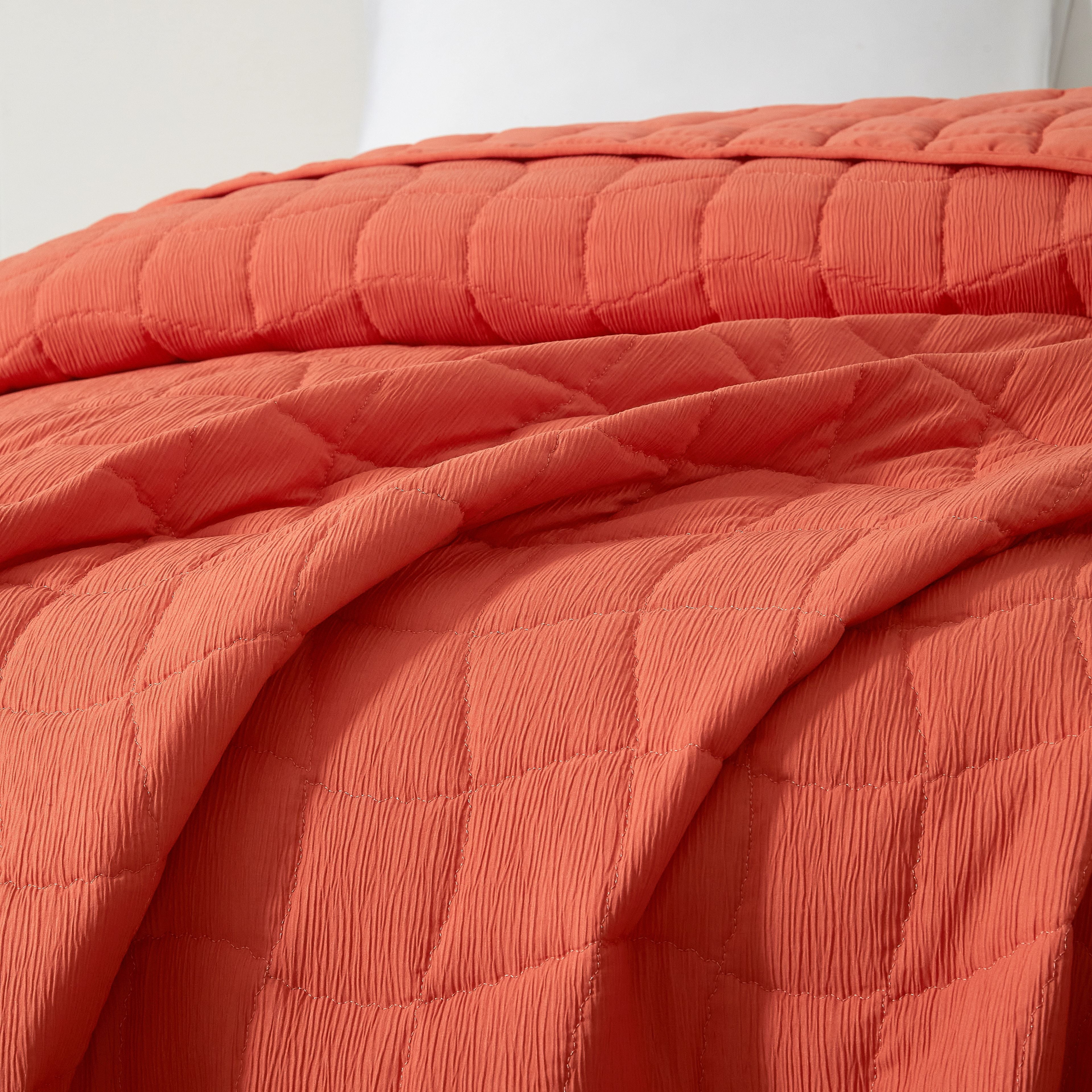 Mainstays by Becky G. & Alejandra Mandarin Orange Cloud Quilt, Full/Queen