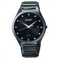 thumbnail image 2 of Seiko Men's Core 39mm Black Steel Bracelet & Case Hardlex Crystal Solar Analog Watch SNE243, 2 of 2