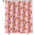 thumbnail image 2 of Merry Christmas Shower Curtain Xmas Tree Forest Shower Curtains for Bathroom Decor Snowflake Pink for Christmas Decoration Bath Curtains Sets with Hooks Waterproof Small Stall 36" x 72", 2 of 6