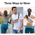 thumbnail image 5 of Fanny Pack Fashion Waist Packs Women's Waist Packs Men's Waist Packs Youth's Waist Packs Mobile Wallet Travel Shopping Running Hiking Fanny Pack Blue Flower Pattern, 5 of 7