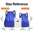 thumbnail image 5 of Drawstring Backpack Strings Bags with Pockets Backpack Sports Bag Waterproof Large Capacity Bag-Black-L, 5 of 7