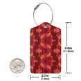 thumbnail image 4 of Disketp 4 Pcs Luggage Tag For Suitcase,Autumn Maple Leaves Leather Baggage Tag With Stainless Steel Loop Privacy Cover For Women Men Girls, 4 of 5