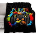thumbnail image 1 of LHSHID Bedding Gaming Throw Blanket Super Soft Fleece Gamer Gift for Couch Sofa for for Kids Boys Teens Video Game 60x80in, 1 of 6