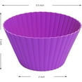 thumbnail image 2 of Extra Large Silicone Cupcake Muffin Cups 24 Pack, 3.54 Inch Cupcake and Muffin Liners, Reusable Jumbo Silicone Baking Cups Easy to Clean, Great for Cupcake, Muffin(Multicolor), 2 of 6