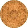 thumbnail image 1 of Ahgly Company Indoor Round Abstract Orange Modern Area Rugs, 6' Round, 1 of 4
