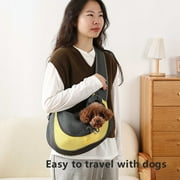 under 20$ Gnobogi Small Pet Dog Sling Carrier, Breathable Mesh Travelling Pet Hands-Free Sling Bag Adjustabled Padded Strap Front Pouch Single Shoulder Bag For Dogs Cats Clearance