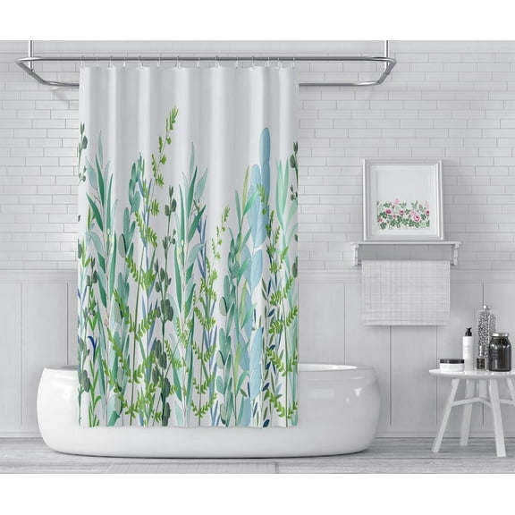 EpicGadget Boho Floral Seamless Pattern Shower Curtain Set with Hooks Rings, Bathroom Accessories Waterproof Polyester Shower Curtain for Bathroom Home Decor, 72 x 72 inches