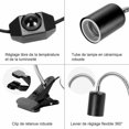 thumbnail image 4 of Kit de lámpara de calor para tortugas Lámpara de calor para reptiles con 2 bombillas UVA UVB de 25 W y 50 W Lámpara de tortuga de base larga con rotación de 360 ​​grados para tortugas Reptiles Lagarto, 4 of 5