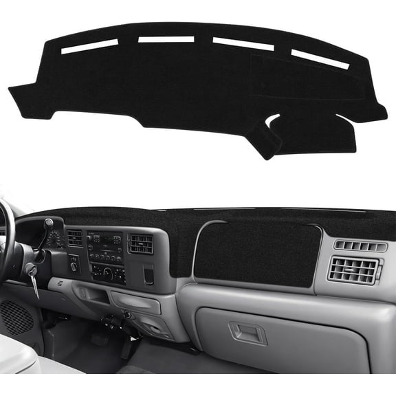 Canvcle Dash Cover Fit for Ford F250 F350 F450 1999 2000 2001 2002 2003 2004 Accessories Dashboard Cover Mat Non-Slip Carpet Sunshield Glare UV Rays Protector