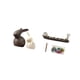 thumbnail image 5 of Juego de estatuas de conejo de cerámica y quemador de de barco, adorno de mesa, escultura para Pascua, Halloween, decoración de gabinete, jar, 5 of 8
