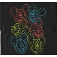 thumbnail image 2 of Men's Mickey & Friends Neon Heads Graphic Tee Black 3X Large, 2 of 5