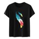 thumbnail image 2 of Gibobby Playera Manga Corta para Mujer Camiseta verano para mujer, camiseta informal manga corta con gráfico(Negro,CH), 2 of 4