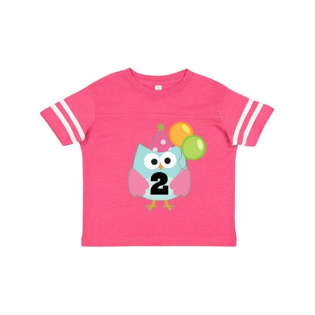 

Inktastic 2nd Birthday Party Cute Owl Balloons Gift Toddler Boy or Toddler Girl T-Shirt