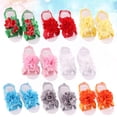 thumbnail image 3 of EeaseMX 8 bandas de colores para los pies, bonitas bandas de flores para bebés y niñas, sandalias descalzas, zapatos, accesorios para fotos (color aleatorio), 3 of 7
